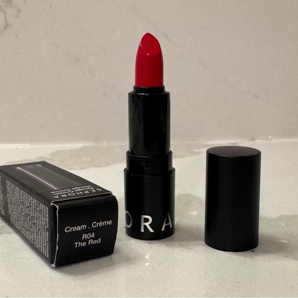 NIB Sephora Rouge Cream Lipstick in R04 The Red Deluxe Mini Size